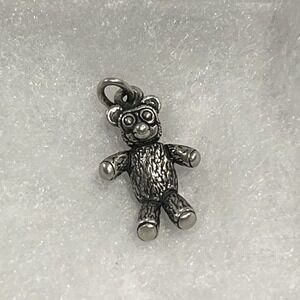 James Avery Medium Teddy Bear 3D Bracelet Charm 925 Sterling Silver Retired Used